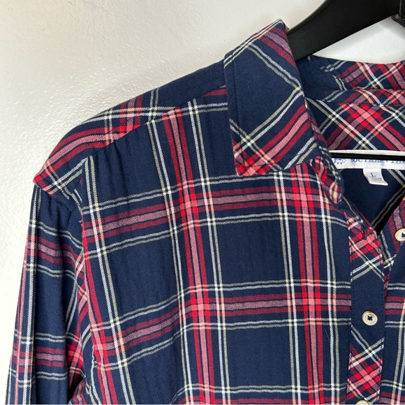 Southern Tide Wintertime Spice Plaid Shirt Dress Size L - Picture 9 of 13